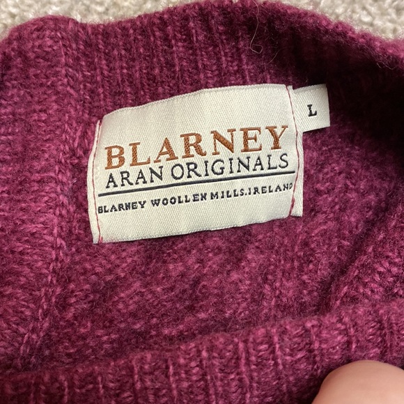 Maroon Blarney Aran Originals sweater - Picture 2 of 9
